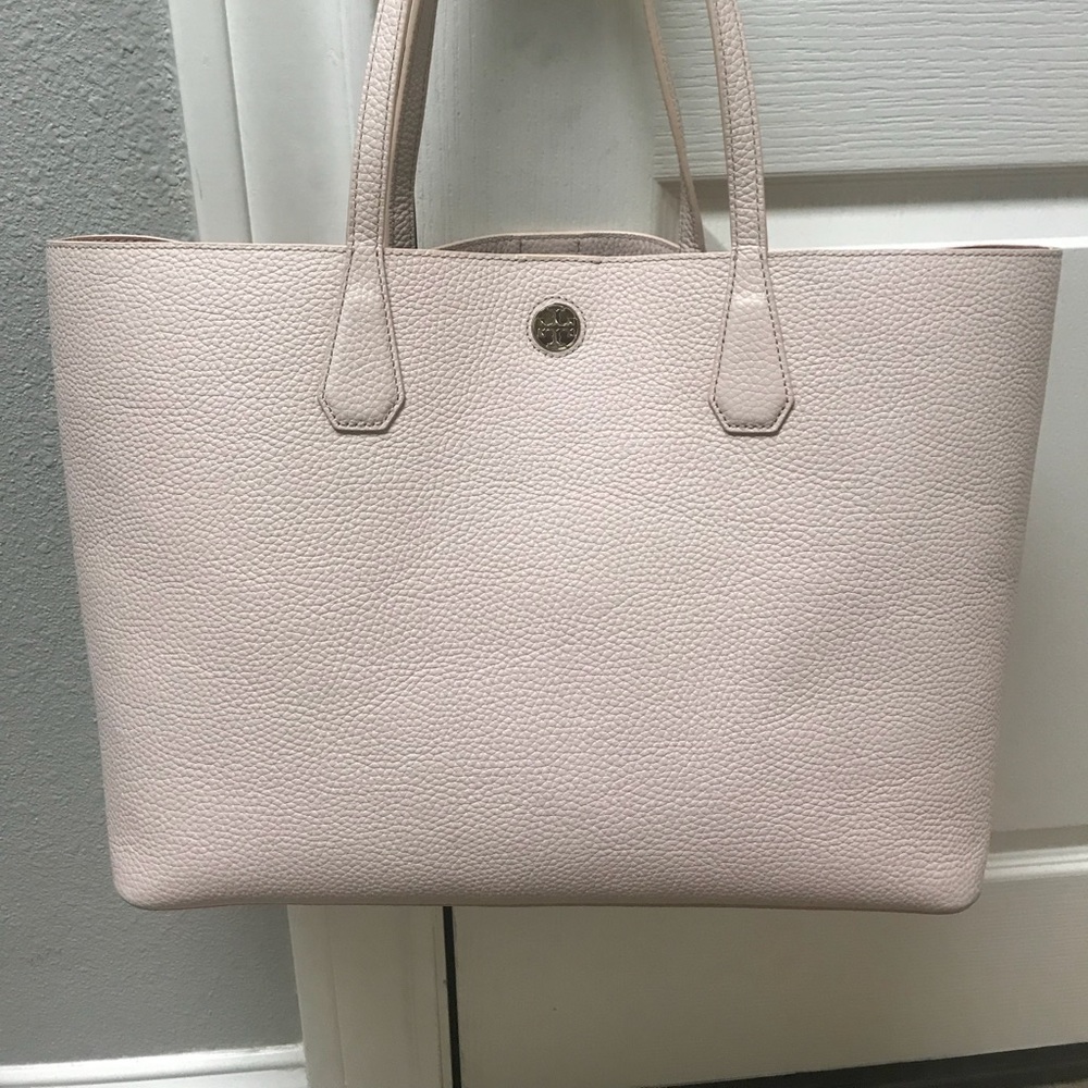 Tory Burch Large Tote Light Pale Pink in color